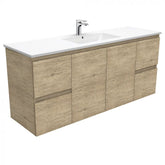 Fienza 1500mm Dolce Edge Fingerpull Wall Hung Vanity - Scandi Oak
